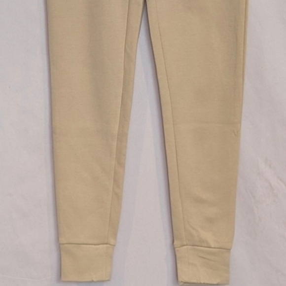 Oyster Guy Neutral Tan Jogger Sweatpants with Zip Close Pockets size Small - Picture 3 of 9